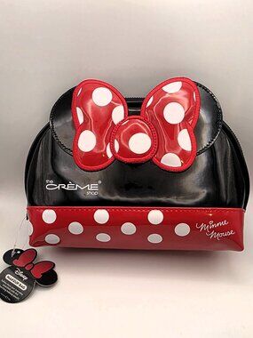 NWT The Creme Shop - Disney Minnie Mouse Polka Dot Cosmetic Makeup Bag